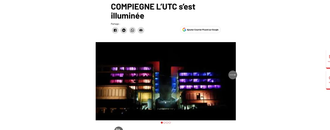 Courrier Picard — « L'UTC s'est illuminée »